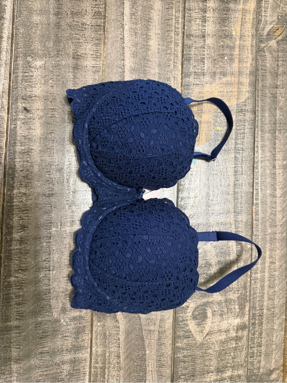 Victoria's Secret Navy Blue Lace Push-Up Bra